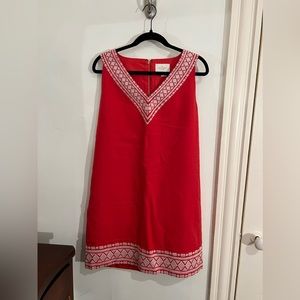 Red sleeveless Kate spade dress